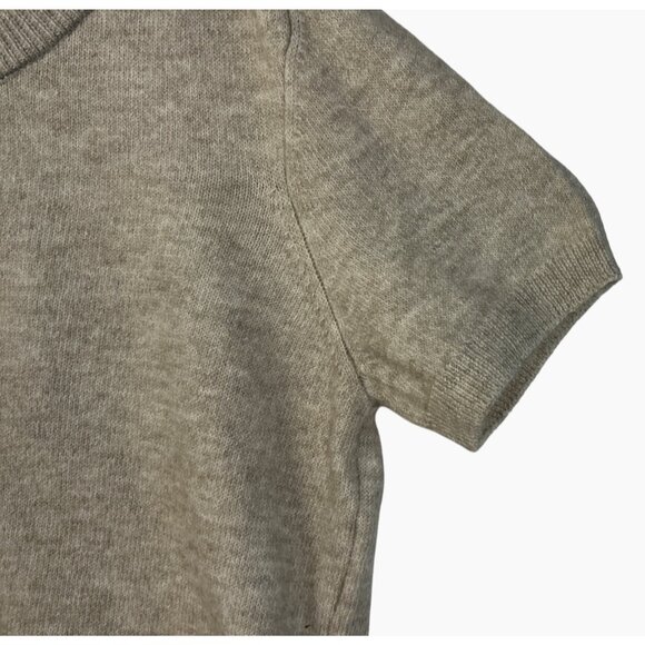 Anthropologie Maeve Short Sleeve Grey Cardigan‎ Gold Buttons  XL Preppy Academia - Picture 7 of 16